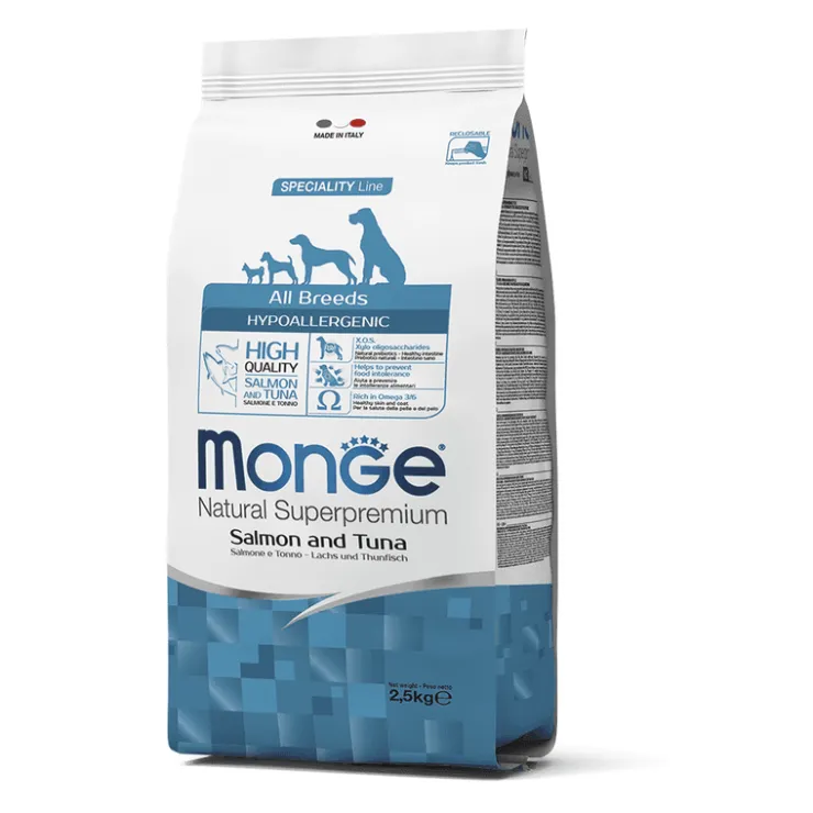 MONGE Adulto Hipoalergénico Salmón y Atún 2.5 kg