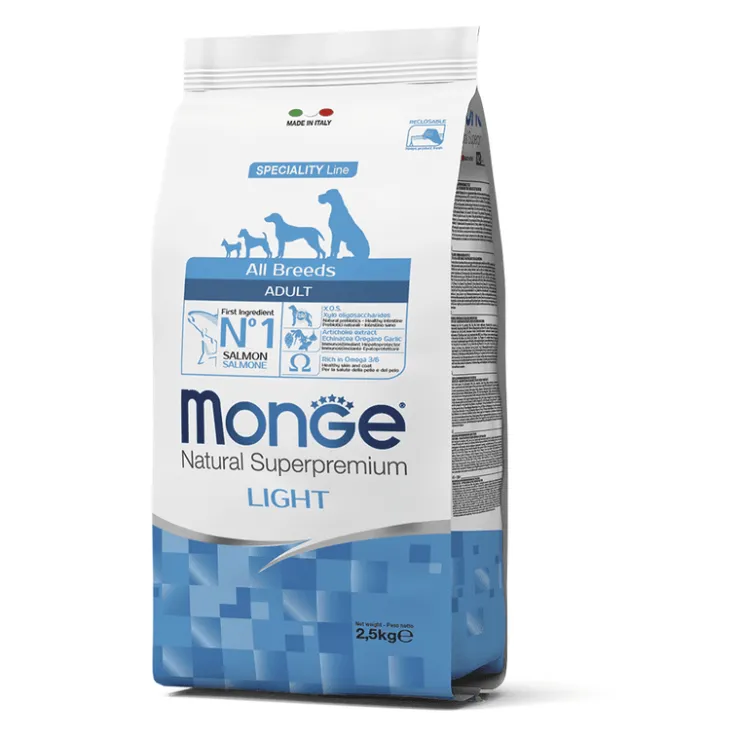 MONGE Adulto Light Salmón y Arroz 2.5 kg
