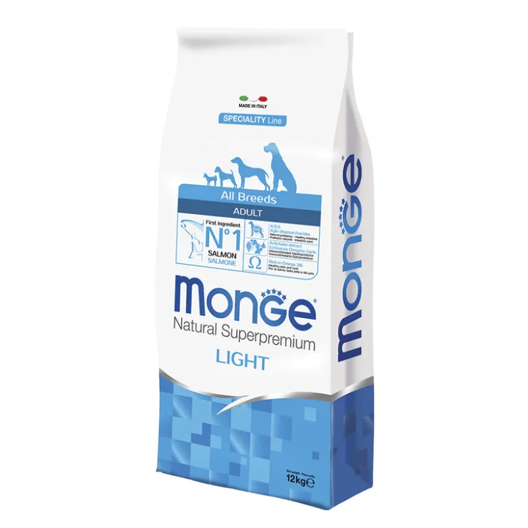 MONGE Adulto Light Salmón y Arroz 12 kg