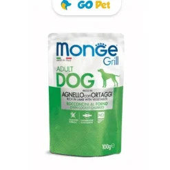 MONGE Canine Grill Cordero y Vegetales Pouch 100 Gr