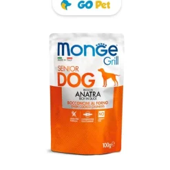 MONGE Canine Grill Senior Pato Pouch 100 Gr