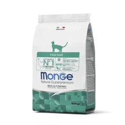 MONGE Feline Hairball Control - Felino Control de Bolas de Pelo 400 g