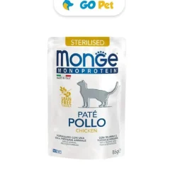MONGE Feline Monoprotein Sterilised Pollo Pouch 85 Gr