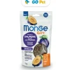 MONGE Gift Meat Minis Hairball Cat 50 Gr - Bolas de Pelo - Salmón con Ciruela