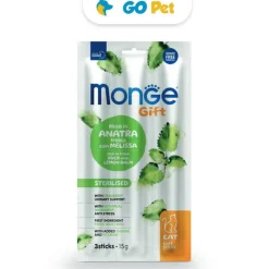 MONGE Gift Soft Sticks Sterilised Cat 15 Gr - Gato Esterilizado - Pato con Toronjil