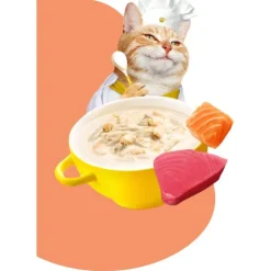 Moochie Cat Creamy Broths with Tuna Salmon Pouch 40 Gr - Sopa Cremosa de Atún con Salmón