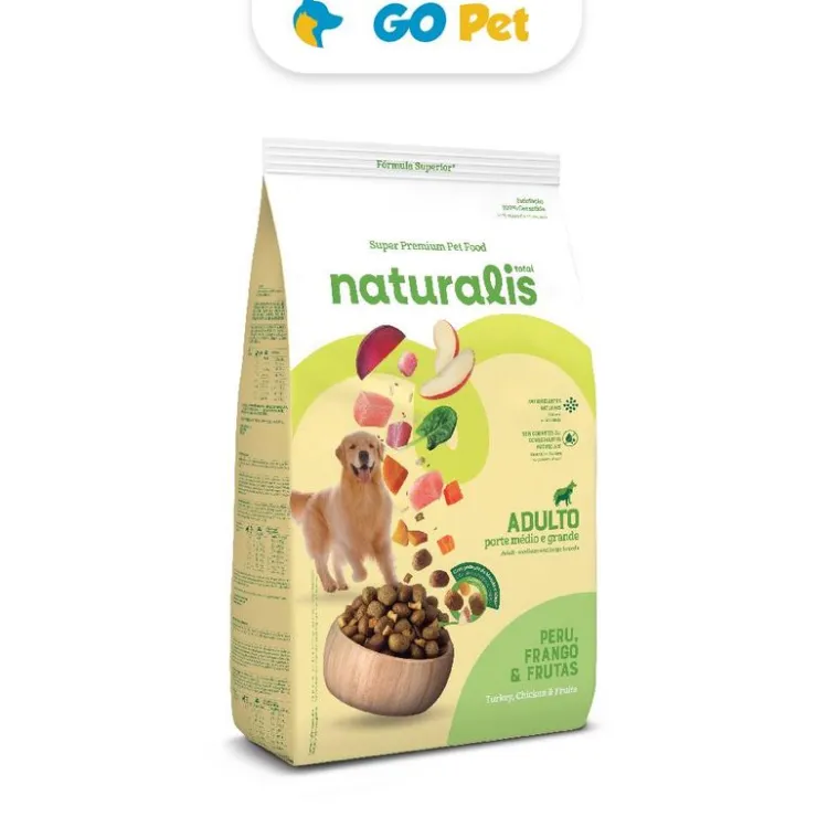 Naturalis Adulto Rz. Med/Grande Pavo, Pollo y Frutas 12 Kg