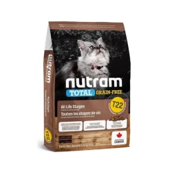 Nutram T22 Total Grain-Free Chicken & Turkey Cat 2 Kg - Libre de Grano - Pollo y Pavo