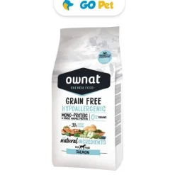 Ownat GF Hipoalergénico Salmón 3 Kg - Adulto Todas las Razas - Libre de Granos