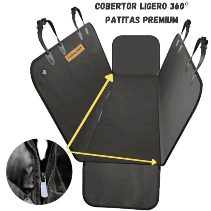 GoPet USA Patitas Shop Cobertor Protector Funda Trasera y Maletera Auto Ligero 360