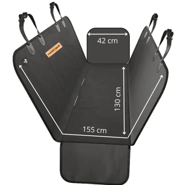 GoPet USA Patitas Shop Cobertor Protector Funda Trasera y Maletera Auto Ligero 360
