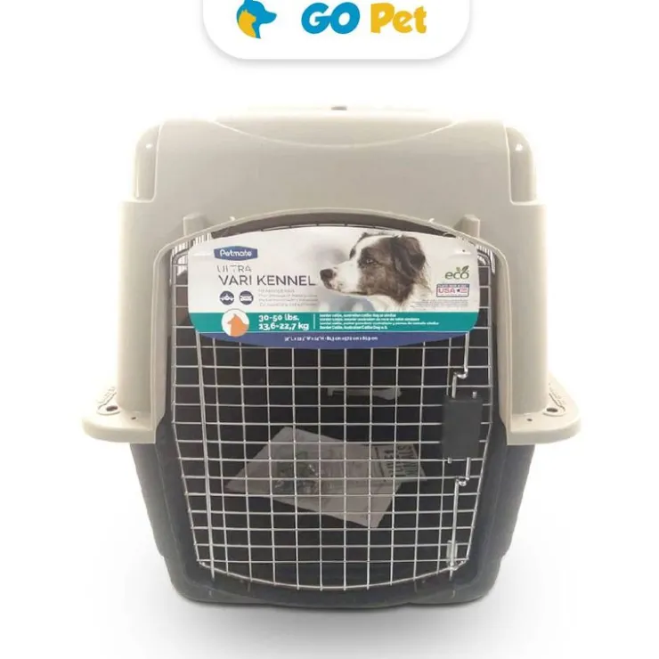 PETMATE Transportador Vari Kennel Ultra Fash-Int Negro con Crema (81.3x57.2x61 cm)