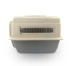 PETMATE Transportador Vari Kennel Ultra Fash-Medium Negro con Crema (71x52x54 cm)
