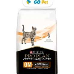 Pro Plan Veterinary Diets Feline OM Obesidad 1.5 Kg - Tratamiento del Sobrepeso para Gatos