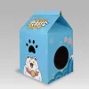 GoPet USA Qhalitech Casa Rascador de Carton Para Gatos Elspet Azul