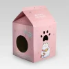 GoPet USA Qhalitech Casa Rascador de Carton Para Gatos Elspet Rosado