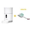 GoPet USA Qhalitech Comedero Automático con Cámara y Visión Nocturna + GRATIS Pala Giratoria Recogedor de Arena