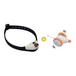 GoPet USA Qhalitech Juguete Collar Laser para Gatos +  Ratón Interactivo Wicked Cheerble Melón