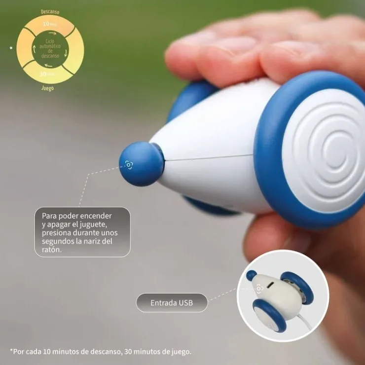 GoPet USA Qhalitech Juguete Ratón Interactivo para Gatos Wicked Cheerble