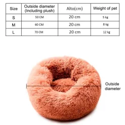 QUÉ PATAS PET SHOP Que Patas Cama Donut Rosado Talla S