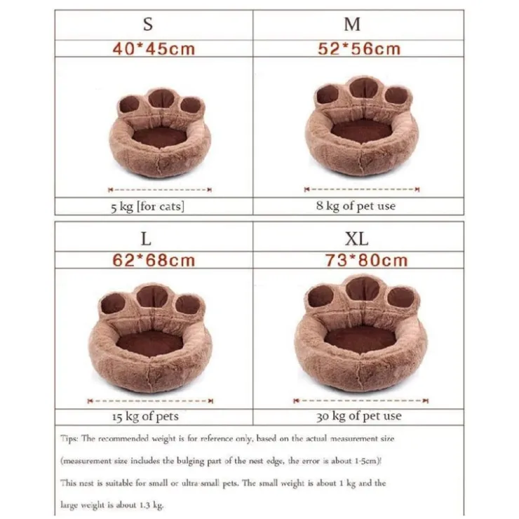 QUÉ PATAS PET SHOP Que Patas Cama Pata de Oso