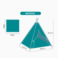 QUÉ PATAS PET SHOP Que Patas Cama teepee Triángulos Grises