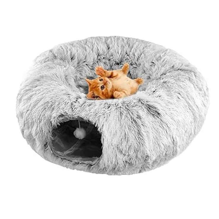 QUÉ PATAS PET SHOP Que Patas Cama Túnel de Felpa para Mascotas