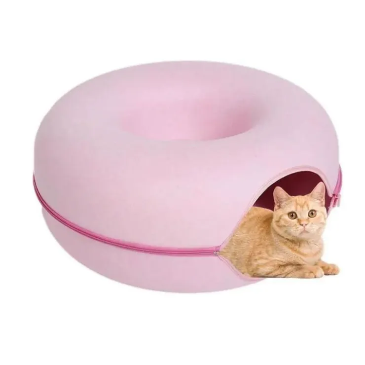 QUÉ PATAS PET SHOP Que Patas Cama Túnel Rosado