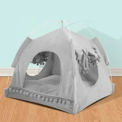 QUÉ PATAS PET SHOP Que Patas Carpa Cueva para Mascotas Gris