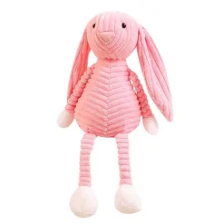 GoPet USA Que Patas Peluche de Corduroy Conejo Rosado