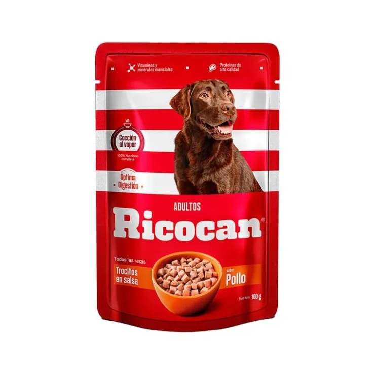 Ricocan Adulto Trocitos Salsa de Pollo Pouch 100 Gr
