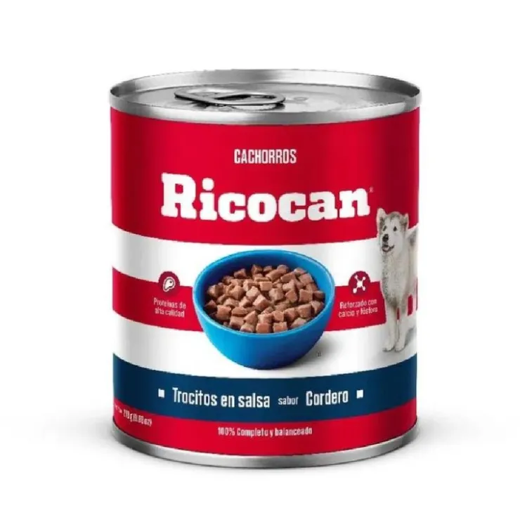 Ricocan Cordero Cachorro Trocitos Lata 280 Gr