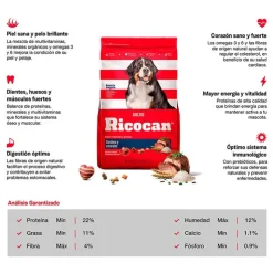 Ricocan Cordero y Cereales Adulto Raza Mediana y Grande 15 Kg