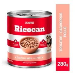 Ricocan Pollo Cachorro Trocitos Lata 280 Gr