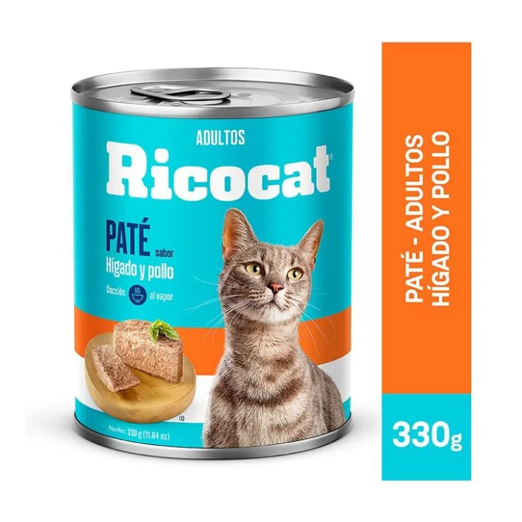 Ricocat Adulto Pate Hígado y Pollo Lata 330 Gr