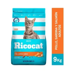 Ricocat Adulto Pollo, Sardina y Salmón 9 Kg