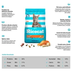 Ricocat Adulto Pollo, Sardina y Salmón 9 Kg