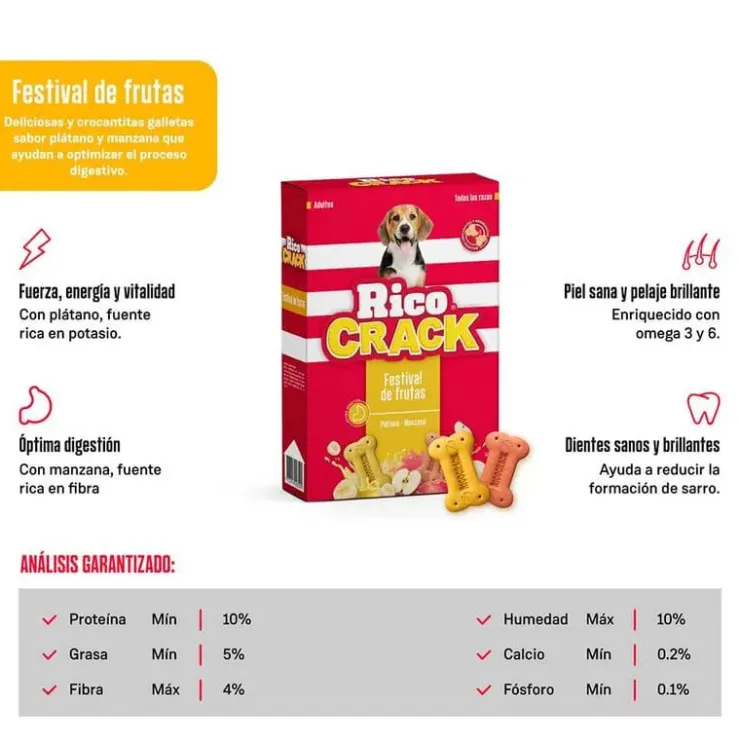 Ricocrack Adulto Festival de Frutas Cj. 500 g