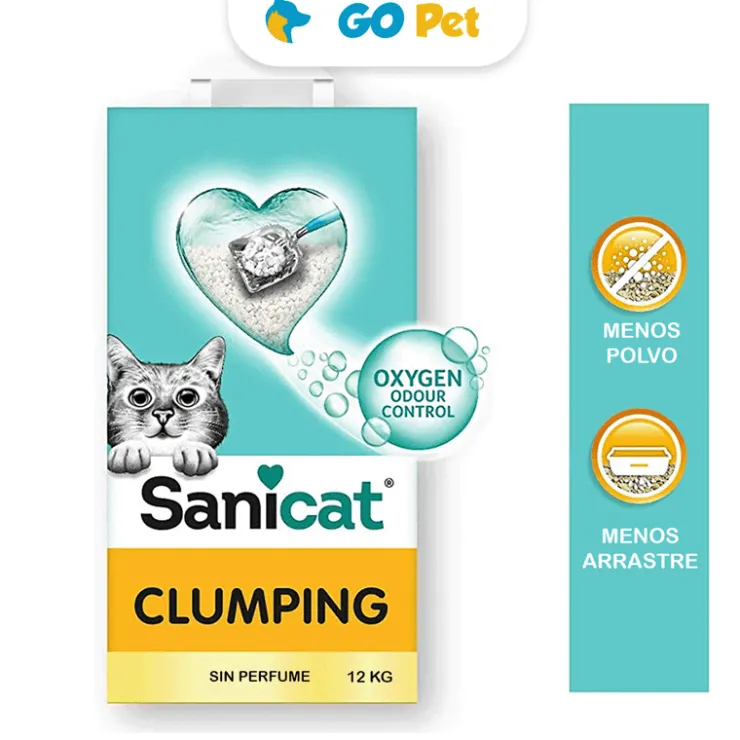 SANICAT Clumping 12 kg - Arena Aglomerante para Gatos