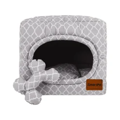 Smartpet Cama Cubo Convertible TM Plomo - Medium - Interior: 45cmx35cm - Exterior: 57cm x 76cm