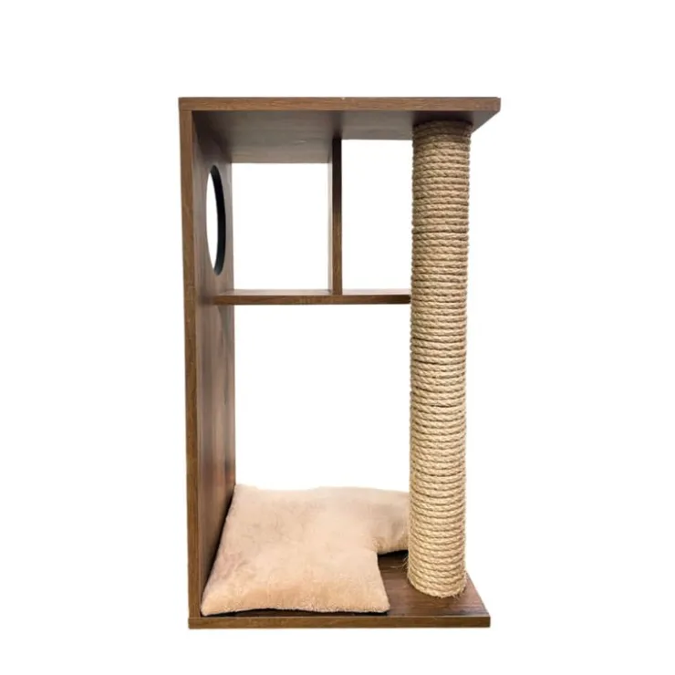 The Cat Design Box #2 Rascador de Madera Premium Gatos Marron