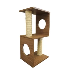 The Cat Design Box #1 Rascador de Madera Premium Gatos Marron