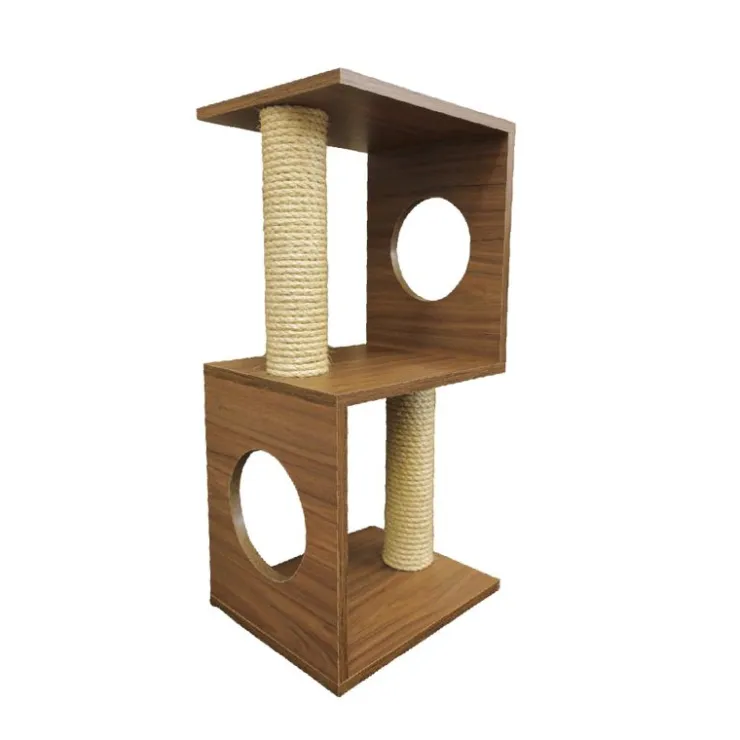 The Cat Design Box #1 Rascador de Madera Premium Gatos Marron