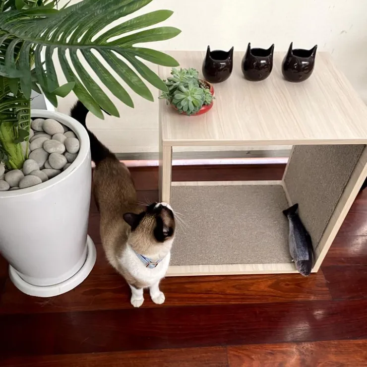 The Cat Design Mesa Rascadora de Melamine Beige