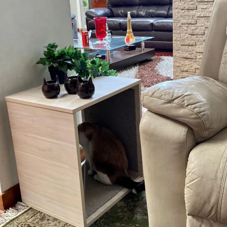 The Cat Design Mesa Rascadora de Melamine Beige