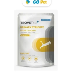 Trovet Plus Adult Cat Urinary Struvite Fresh Chicken Pouch 85 Gr - Estruvita Urinaria - Pollo - Vencimiento 22.06.2025