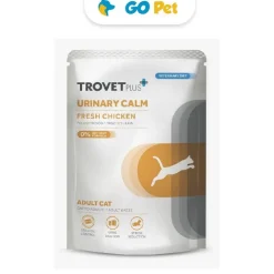 Trovet Plus Adult Cat Urinary Calm Fresh Chicken Pouch 85 Gr - Salud Urinaria y Estrés - Pollo - Vencimiento 22.06.2025