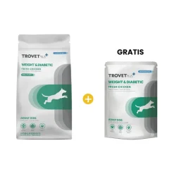 Trovet Plus Adult Dog Weight & Diabet Fresh Chicken 10 Kg - Control de Peso y Diabetes - Pollo - Vencimiento 04.07.2025
