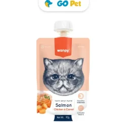 WANPY Cat Tasty Meat Salmón 90 Gr - Pasta Cremosa de Salmón