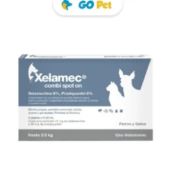XELAMEC Combi Spot On 0,25 Ml (< 2,5 Kg) x 1 Pipeta - Antipulgas y Antiparasitario para Perros y Gatos